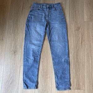 American Eagle Skinny Jeans Womens 2 X-Long Mid Rise Stretch Blue ADM1126B0SWA